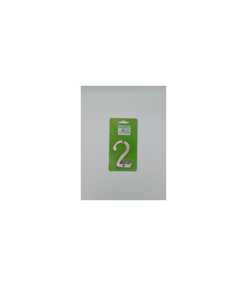 Número Níquel Mate Nº2 8 cm | Herrajes HE