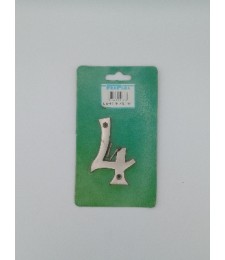Número 4 Níquel Mate 8cm | Herrajes HE