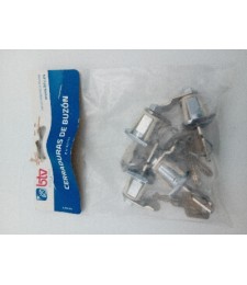 Cerradura Buzón BTV Suelta Barajas Logo Cromo | Herrajes HE