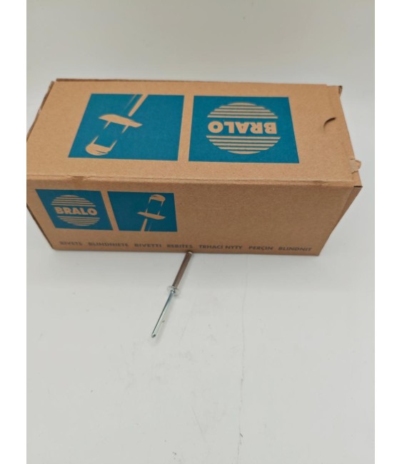 Remache Bralo Flor 4.8x14 Plata | Herrajes HE