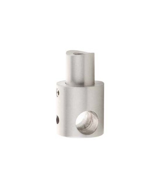 Conector Largo Tubo 42.4 V12 Inox 304 SAT | Herrajes HE
