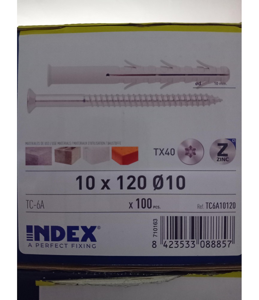 Taco Clavable DIN TC-6A 10x120 mm | Herrajes HE