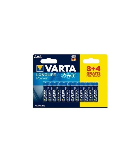Pila Varta Longlife Power AAA LR03 B/8+4 | Herrajes HE