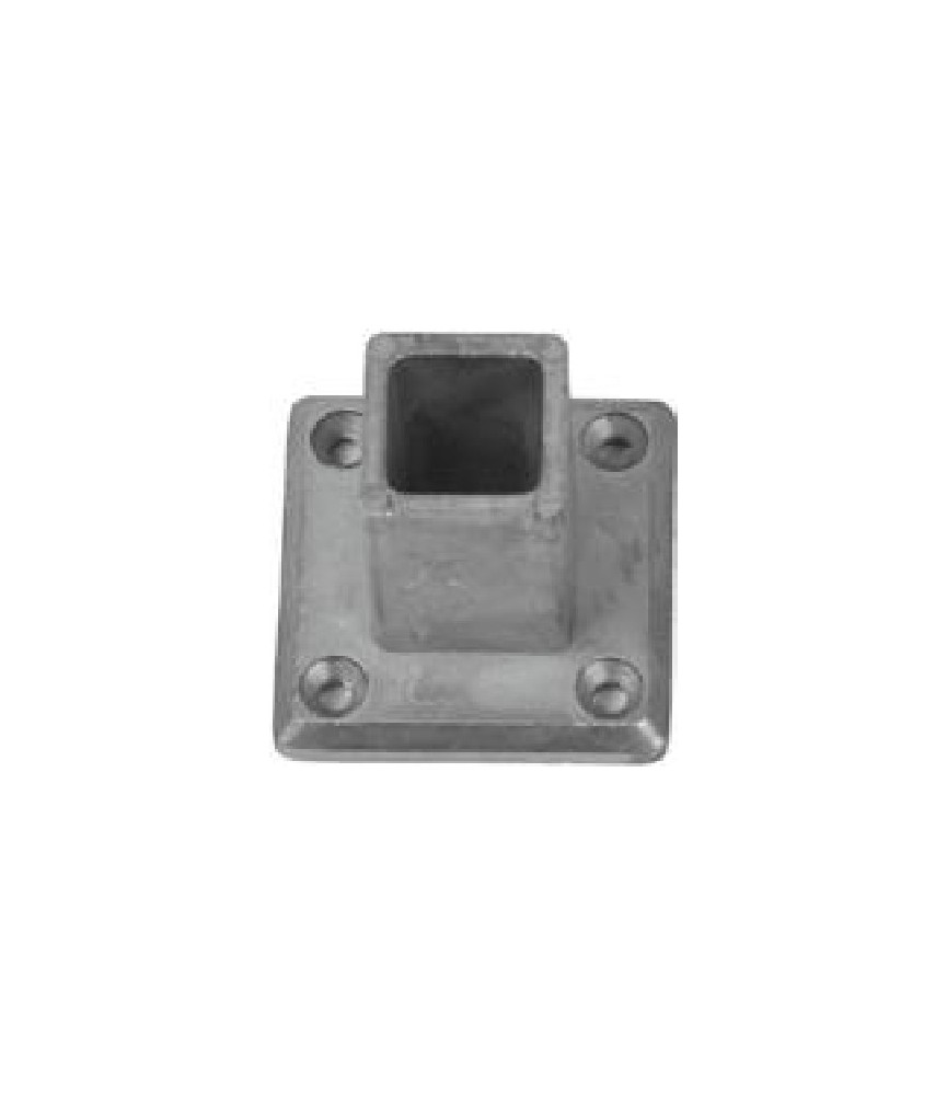 Base Aluminio 40x40 Blanco | Herrajes HE