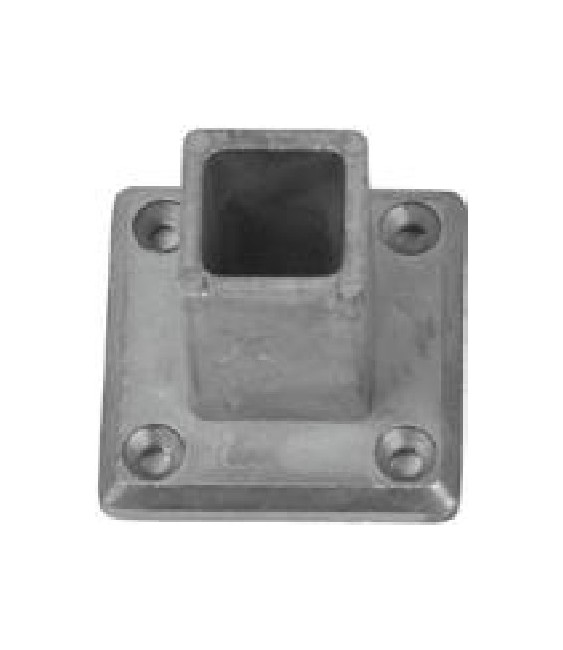 Base Aluminio 40x40 Blanco | Herrajes HE