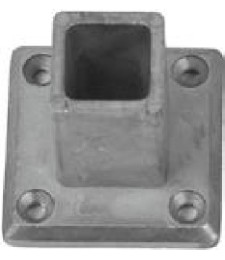 Base Aluminio 40x40 Negro | Estructuras | Herrajes HE