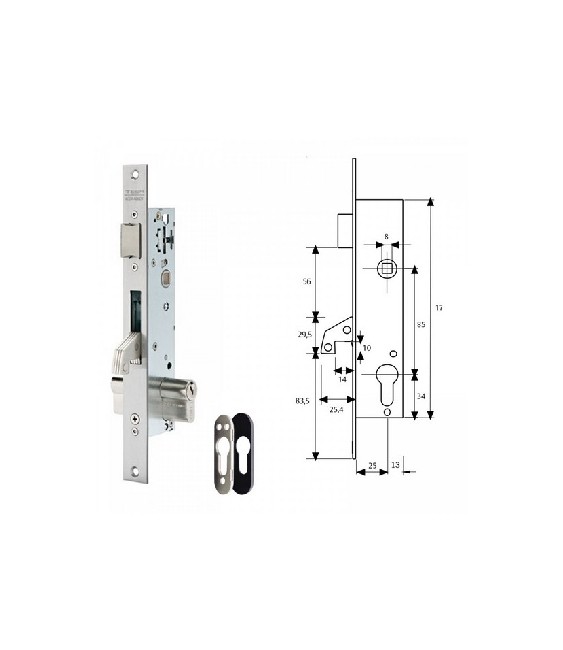 Cerradura TESA 2240/25 3NI | Seguridad Premium | Herrajes HE