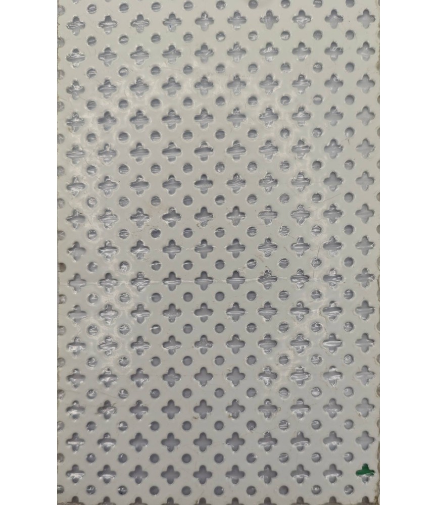 Chapa Perforada Trébol Blanco 2000x1000x0.6mm | Herrajes HE