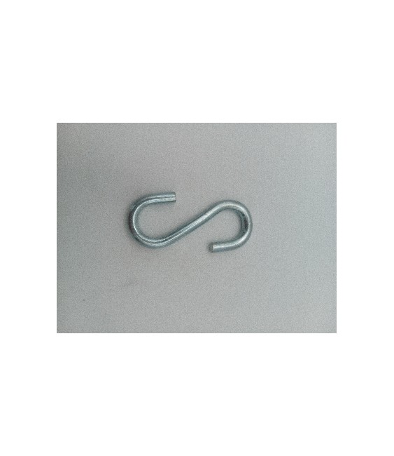 Ganchos Forma S" Hierro Zincado 40mm | Herrajes HE"
