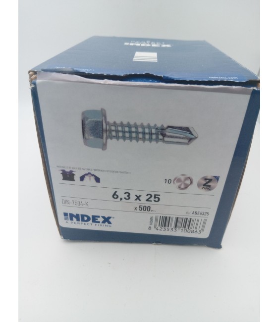 Tornillo P/Broca Hex. DIN 7504K 6.3x25 | Herrajes HE