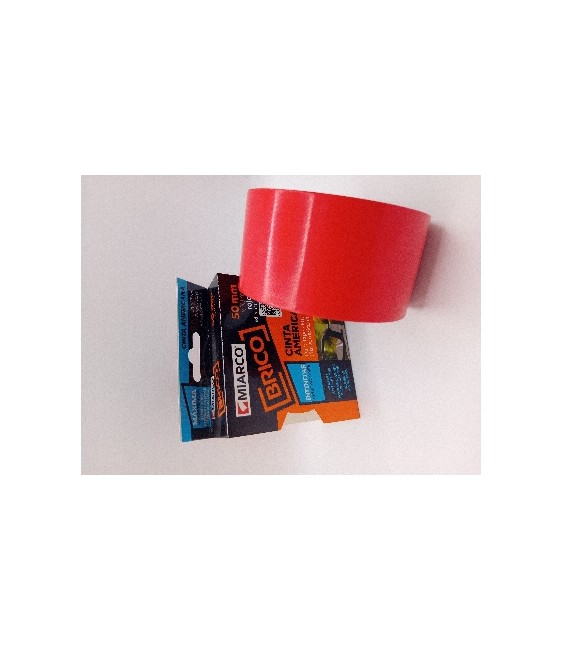 Cinta Americana Roja 50mm x 10M | Señalización y Unión | Herrajes HE