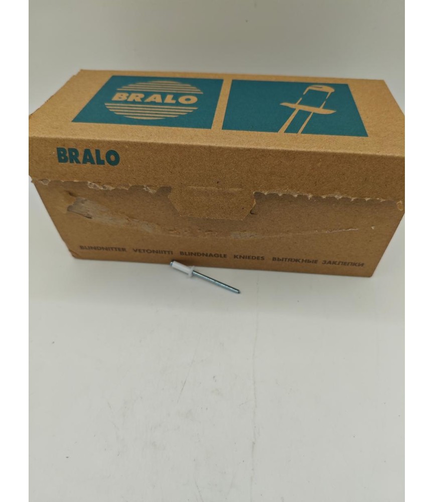 Remache Bralo 4x12 Blanco | Herrajes HE