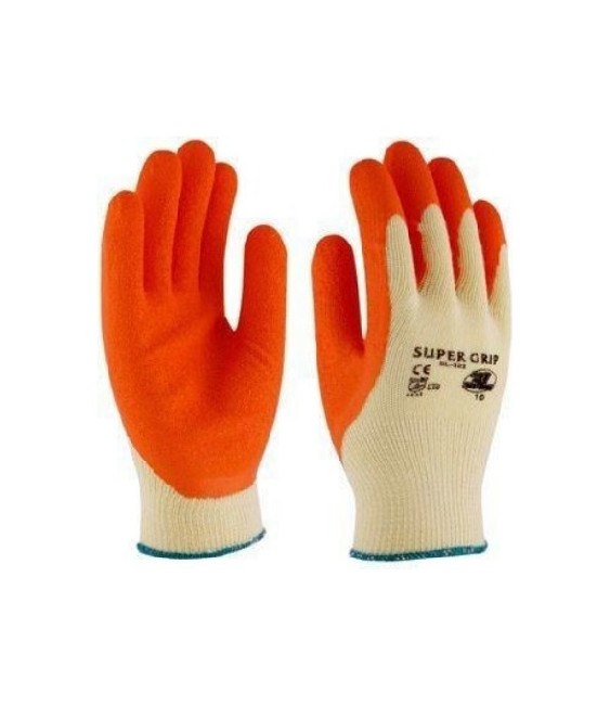 Guantes Super Grip Naranjas Talla 9 | Agarre Extra | Herrajes HE