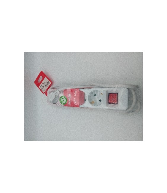 Base 4 Tomas con Interruptor y Cable 1.5m | Herrajes HE