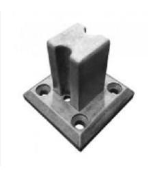 Base Aluminio 30x30 Bruto | Herrajes HE