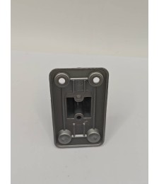 Soporte Pie Barandilla Plata 30x30 | Herrajes HE