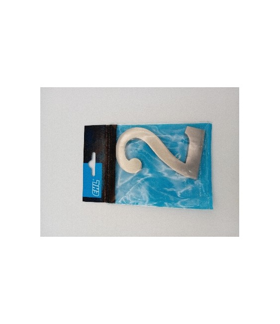 Número 2 Color Plata para Fachadas | Herrajes HE