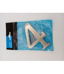 Número 4 Color Plata para Fachadas | Herrajes HE