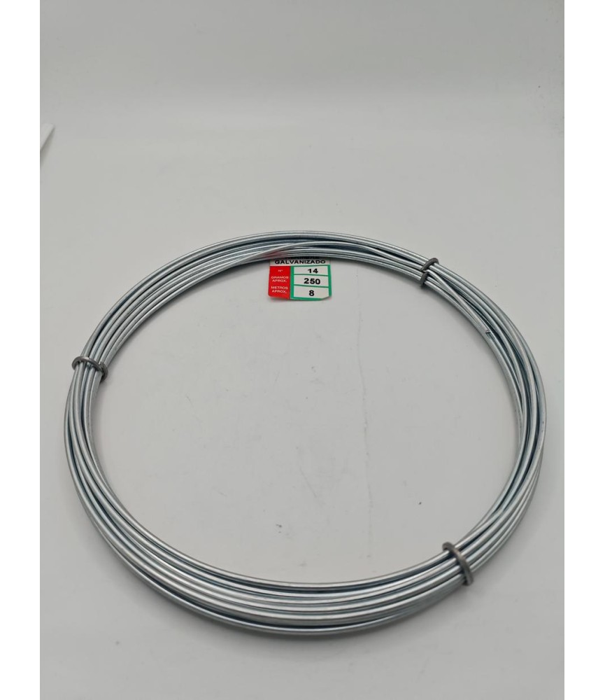 Rollo Alambre Galvanizado N°6 250gr | Herrajes HE