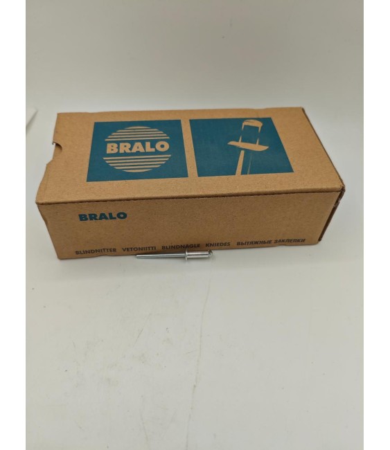 Remache Bralo 6x16 Plata, Fijación Robusta | Herrajes HE