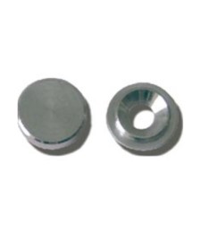 Embellecedores Lisos Cromo 39/14 Plata | Herrajes HE