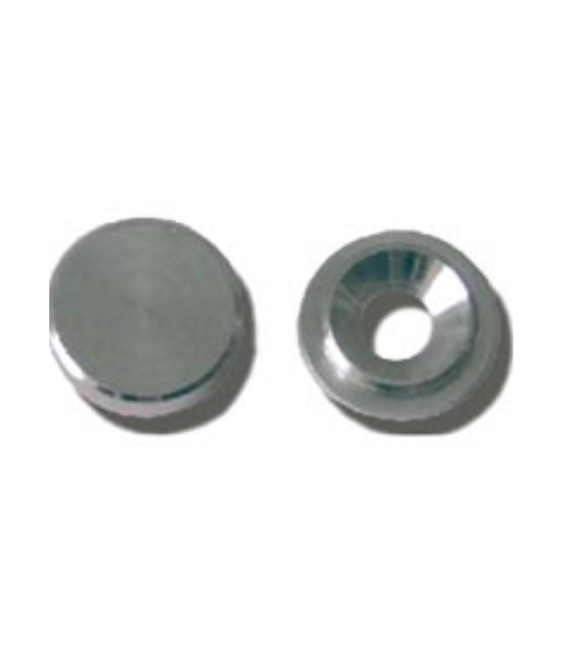 Embellecedores Lisos Cromo 39/14 Plata | Herrajes HE