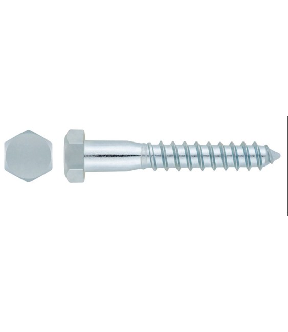 Tornillo Tirafondo Hex. DIN 571 10x90 | Herrajes HE