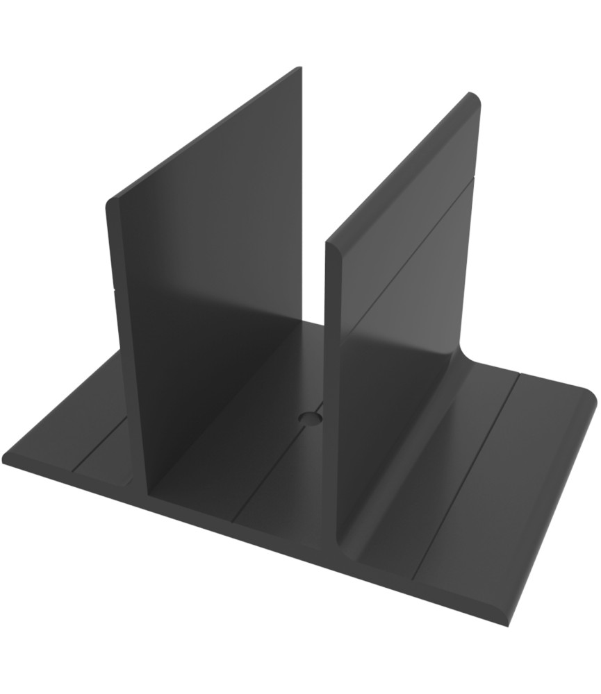 Soporte Pared 80mm Negro SOPPA8-3 | Herrajes HE