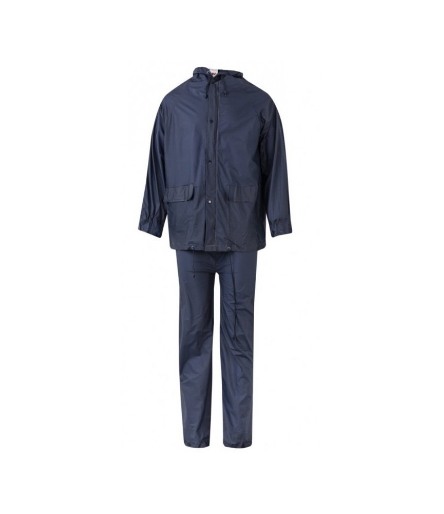 Traje Lluvia PVC Azul Marino Talla L | Herrajes HE
