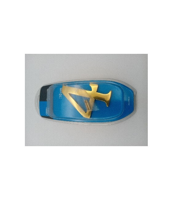 Número 4 de Latón Pulido para Fachadas | Herrajes HE