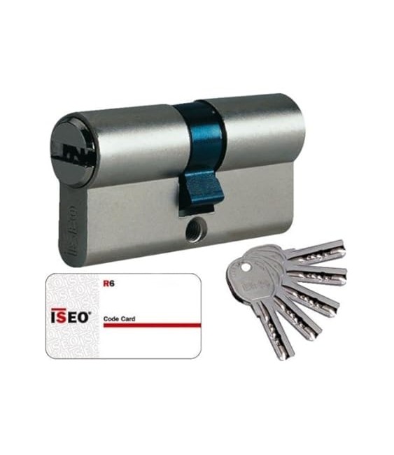 Bombillo Seguridad ISEO R6 40x40 Níquel 5 Llaves | Herrajes HE