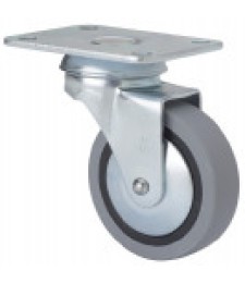 Rueda Giratoria Goma Gris 1-0190 | Herrajes HE