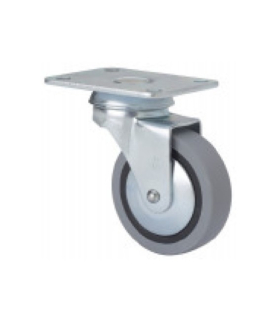Rueda Giratoria Goma Gris 1-0190 | Herrajes HE