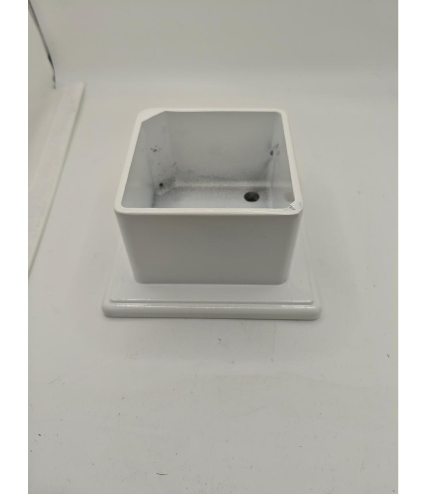 Base Aluminio 100x100mm Blanca | Herrajes HE