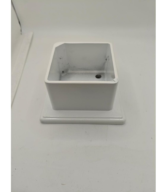 Base Aluminio 100x100mm Blanca | Herrajes HE