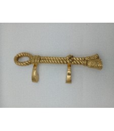 Tirador Metal Cuerda 380mm Desplazado Latón | Herrajes HE