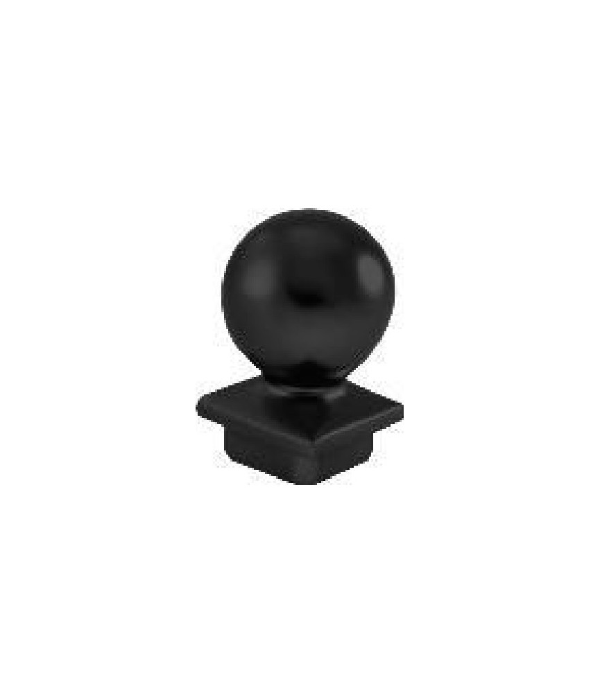 Remate Bola Aluminio 40x40 Negro | Herrajes HE