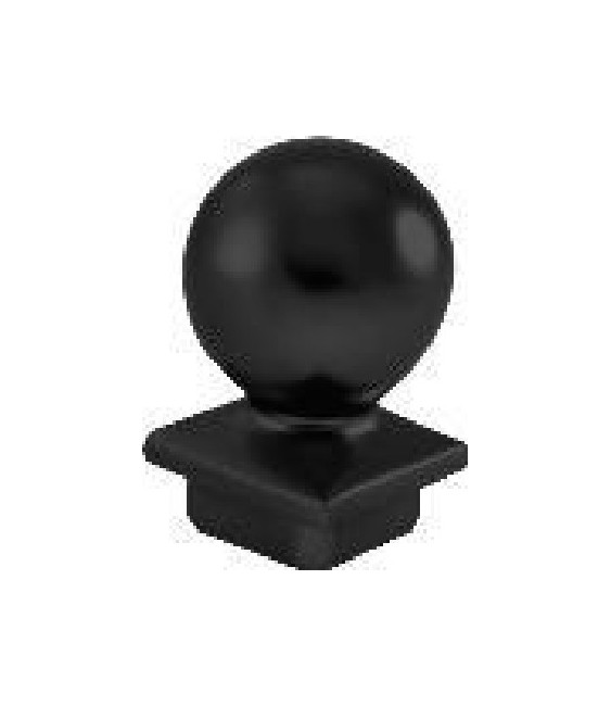 Remate Bola Aluminio 40x40 Negro | Herrajes HE