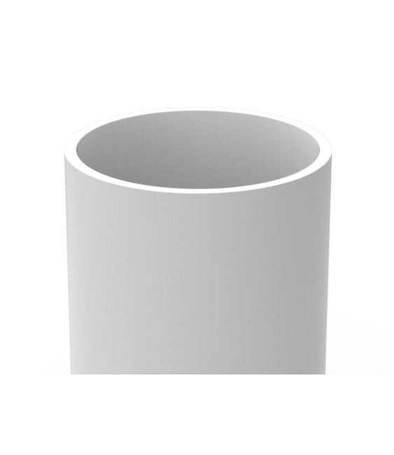 Tubo Redondo 40x2100 mm Anodizado Blanco | Herrajes HE