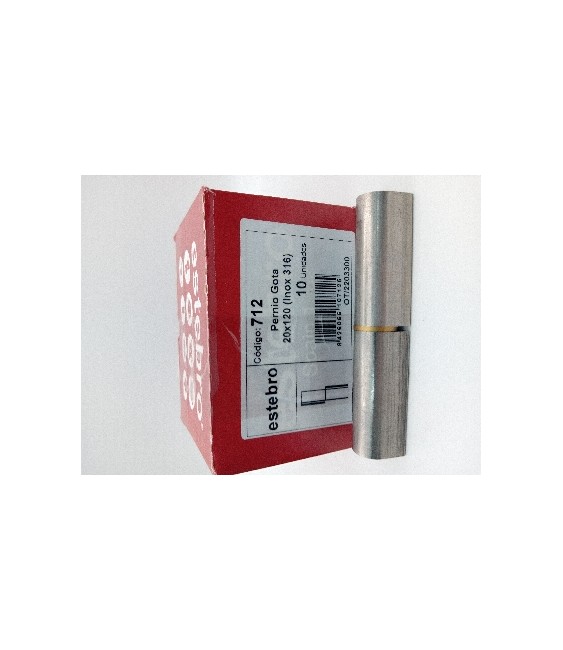 Pernio Gota C/Arandela 20x120 Inox 316 | Herrajes HE