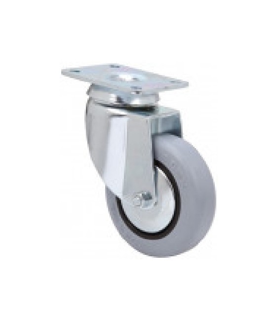 Rueda Giratoria Goma Gris 1-0180 | Herrajes HE