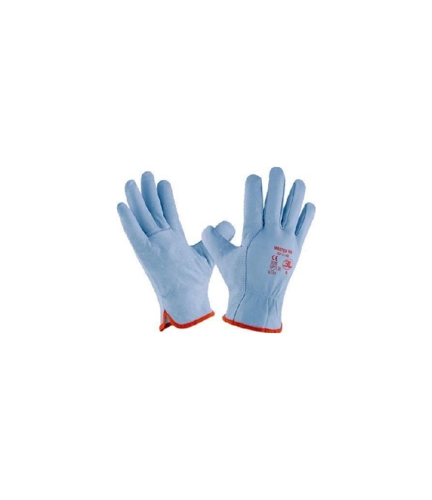 Guantes Piel Vacuno Gris Talla 10 | Herrajes HE