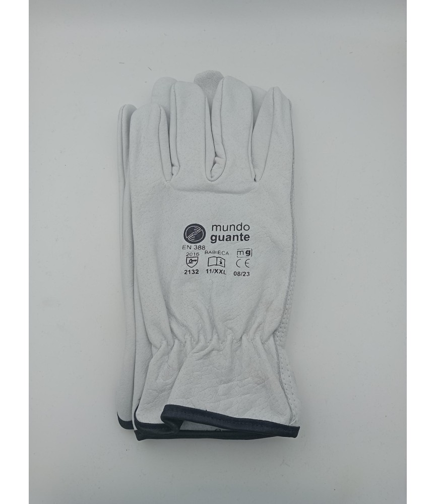 Guantes Piel Vacuno Gris Talla 11 | Herrajes HE