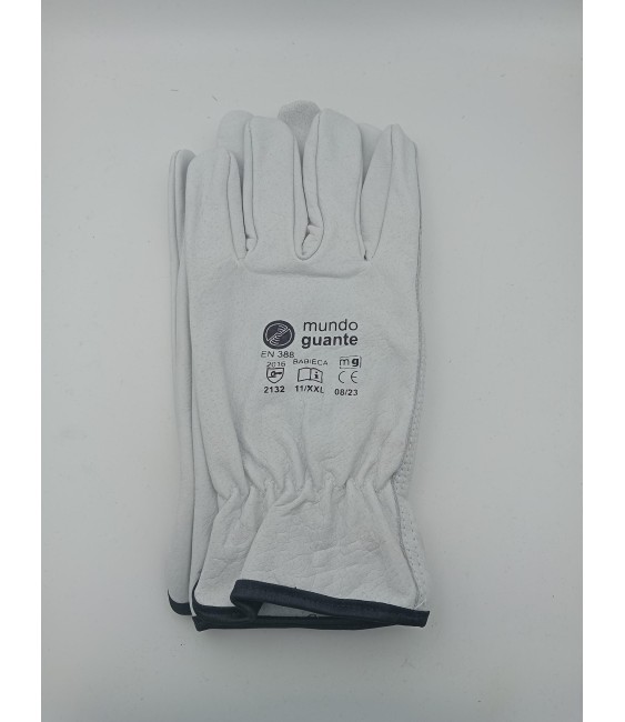 Guantes Piel Vacuno Gris Talla 11 | Herrajes HE