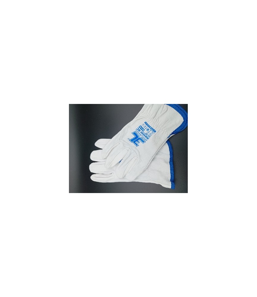 Guantes Piel Vacuno Gris Talla 7 | Herrajes HE