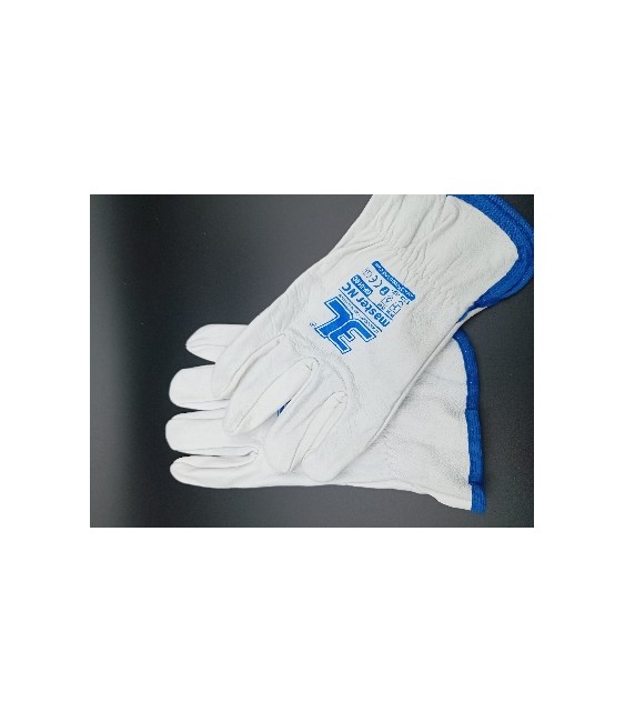 Guantes Piel Vacuno Gris Talla 7 | Herrajes HE