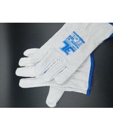 Guantes Piel Vacuno Gris Talla 8 | Herrajes HE
