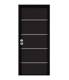 Puerta Piscis H 80 Negra Izda. 3Ptos | Herrajes HE