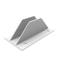 Base Suelo Aluminio Blanco | Fijación Robusta | Herrajes HE