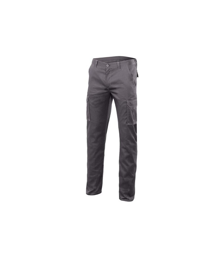 Pantalón Multibolsillo Stretch Gris T-44 | Herrajes HE